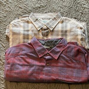 Men's Plaid Shirt Set - Gray and Purple under armour
